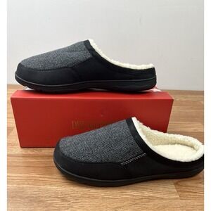 Dream Pairs Memory Foam Slippers Slides Faux Fur Men's Size 13-14 Black NEW